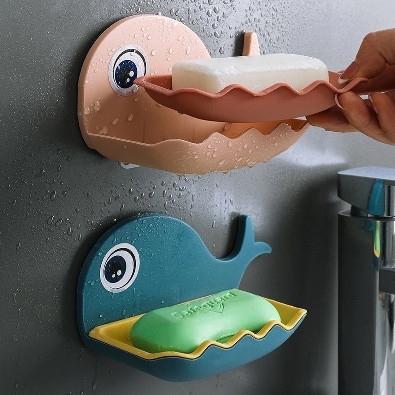 Little Whale Shapes Soap Dish Wall Mounted