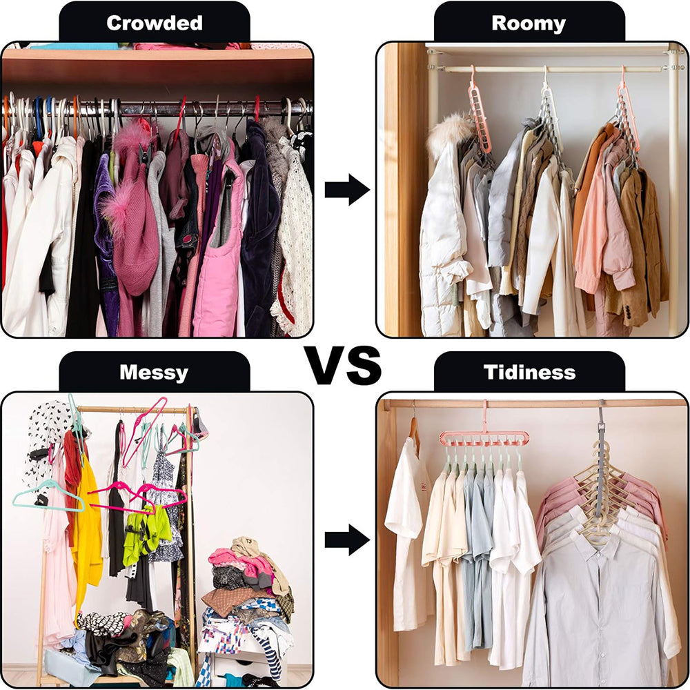 Multi Slot Hanger Closet Organizing Hanger