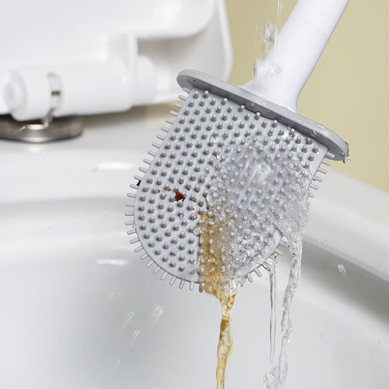 Toilet Cleaning Brush Flexible Silicone Wall Mounted