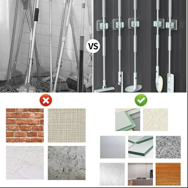 Broom Holder Wall Mounted