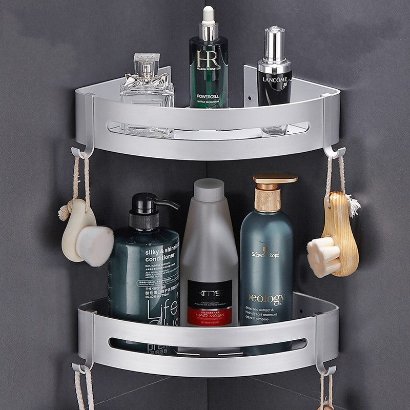 Bathroom Corner Shelf Organizer With Hook