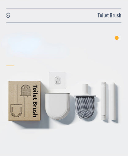Toilet Cleaning Brush Flexible Silicone Wall Mounted