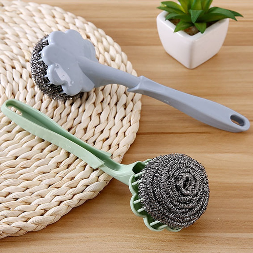 Wire Ball Brush With Long Handle