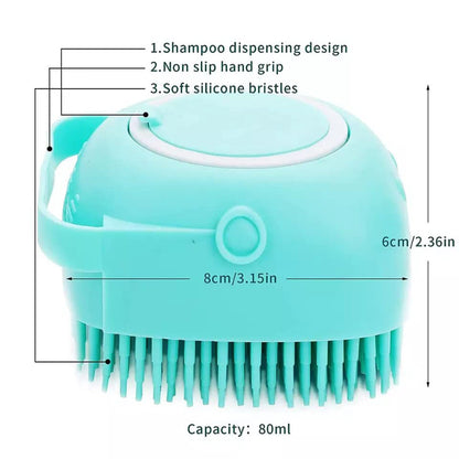 Silicone Soft Bath Body Brush With Shampoo Dispenser