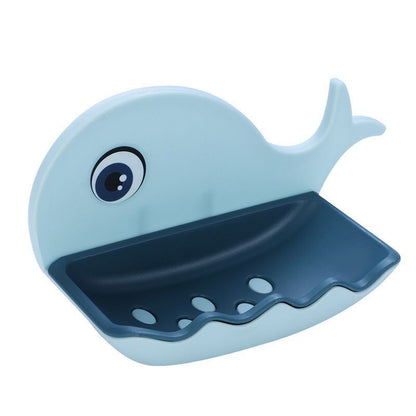 Little Whale Shapes Soap Dish Wall Mounted
