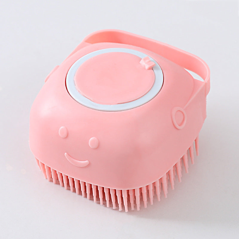 Silicone Soft Bath Body Brush With Shampoo Dispenser