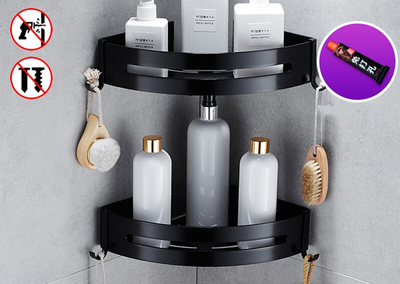 Bathroom Corner Shelf Organizer With Hook