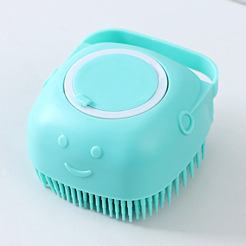 Silicone Soft Bath Body Brush With Shampoo Dispenser
