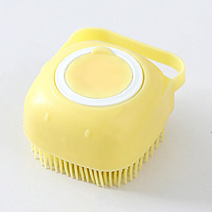 Silicone Soft Bath Body Brush With Shampoo Dispenser