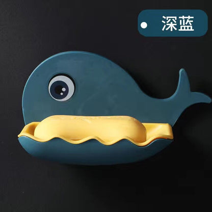 Little Whale Shapes Soap Dish Wall Mounted