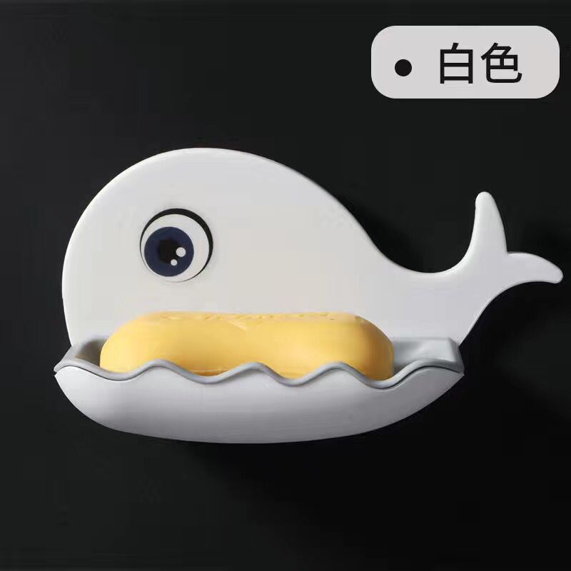 Little Whale Shapes Soap Dish Wall Mounted