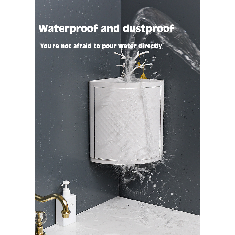360° Rotatable Corner Bathroom Storage Organizer