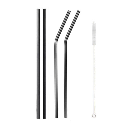 5 Pcs Steel Straws Set Reusable