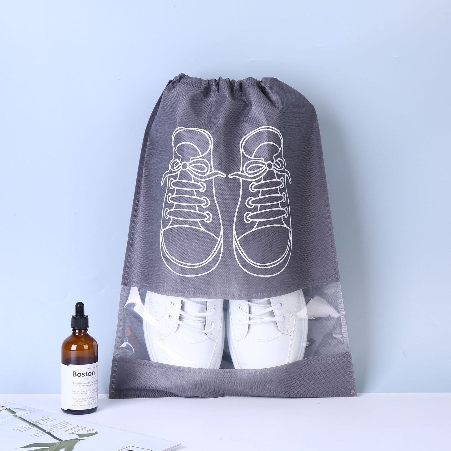 Portable Shoe Organizer Drawstring Bag