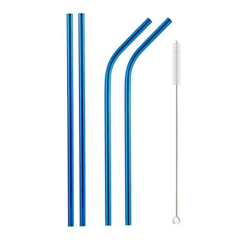 5 Pcs Steel Straws Set Reusable