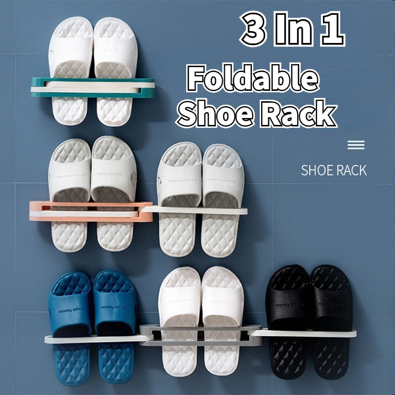 3 In 1 Bathroom Slipper Rack