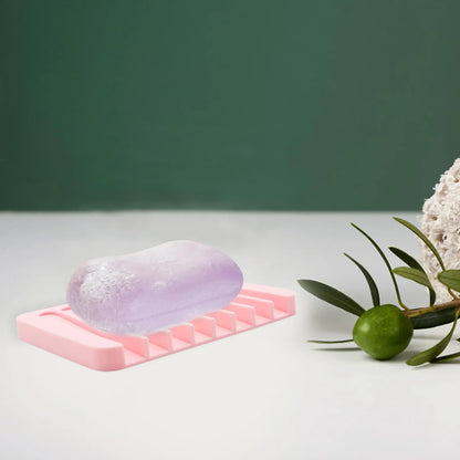 Silicone Soap Dish Self Drainer Flexible Holder