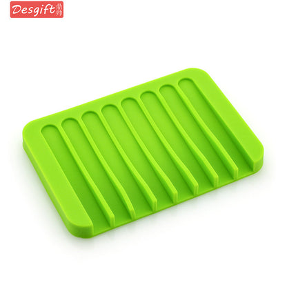 Silicone Soap Dish Self Drainer Flexible Holder