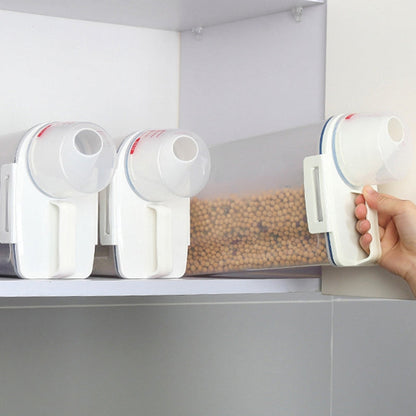 Grain Cereal Jar With Measuring Cup Premium