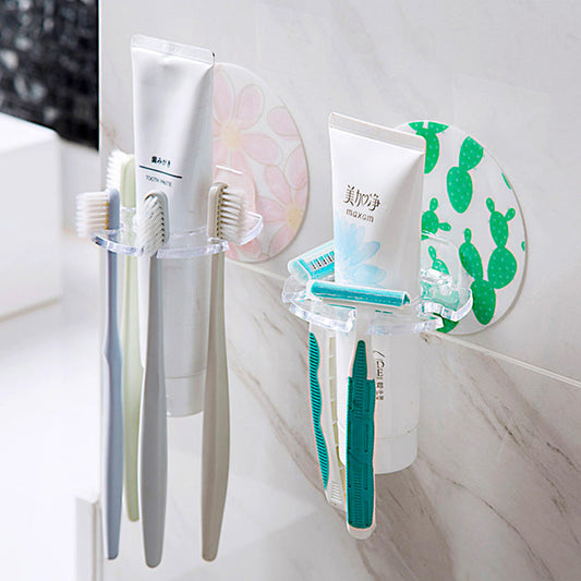 Toothbrush & Paste Holder Wall-Mounted Round Shape