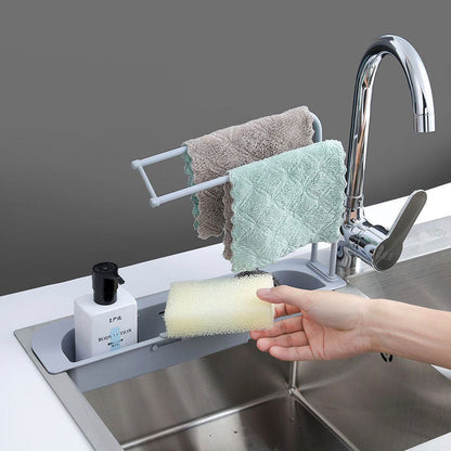 Expandable Sink Shelf Soap Drain Rack