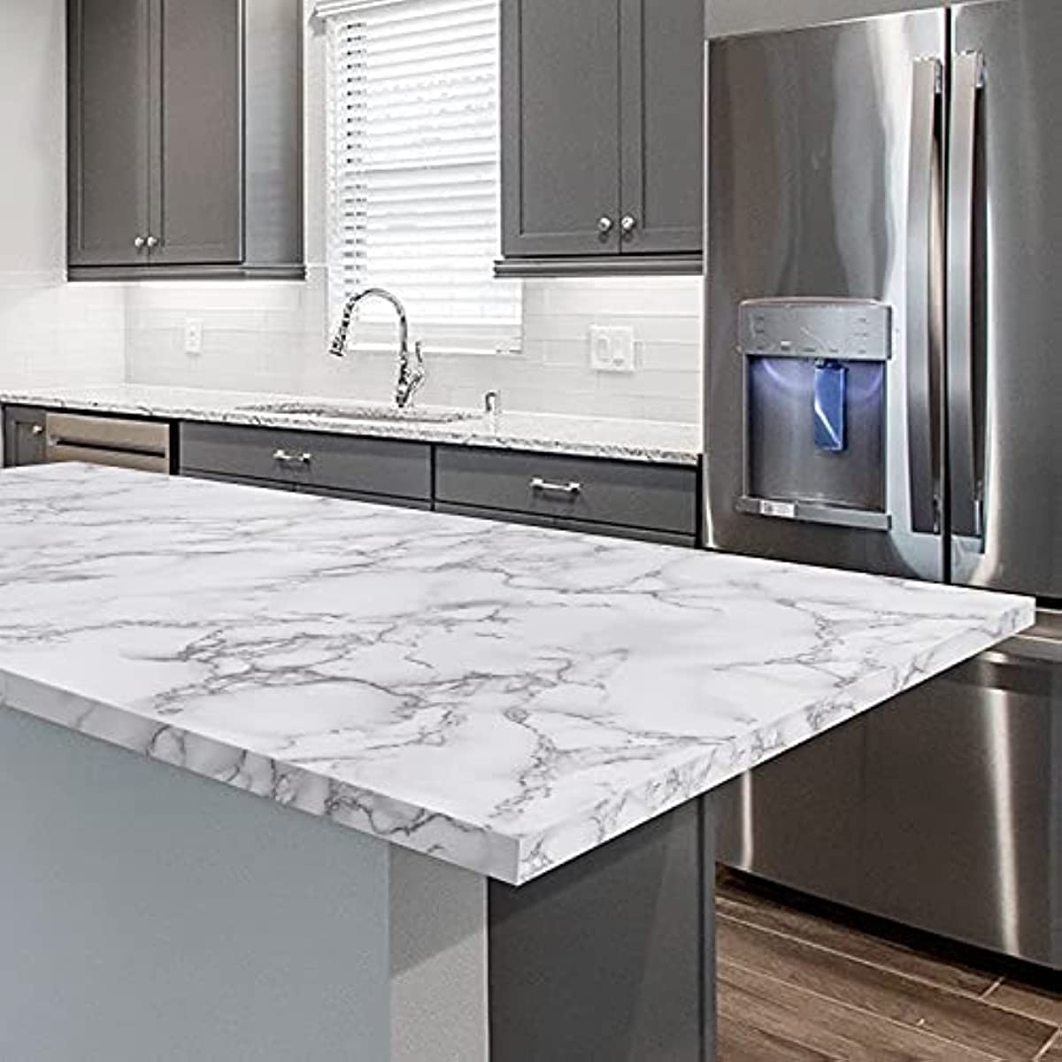 45 X 200cm 3D Gray Marble Self Adhesive Sheet