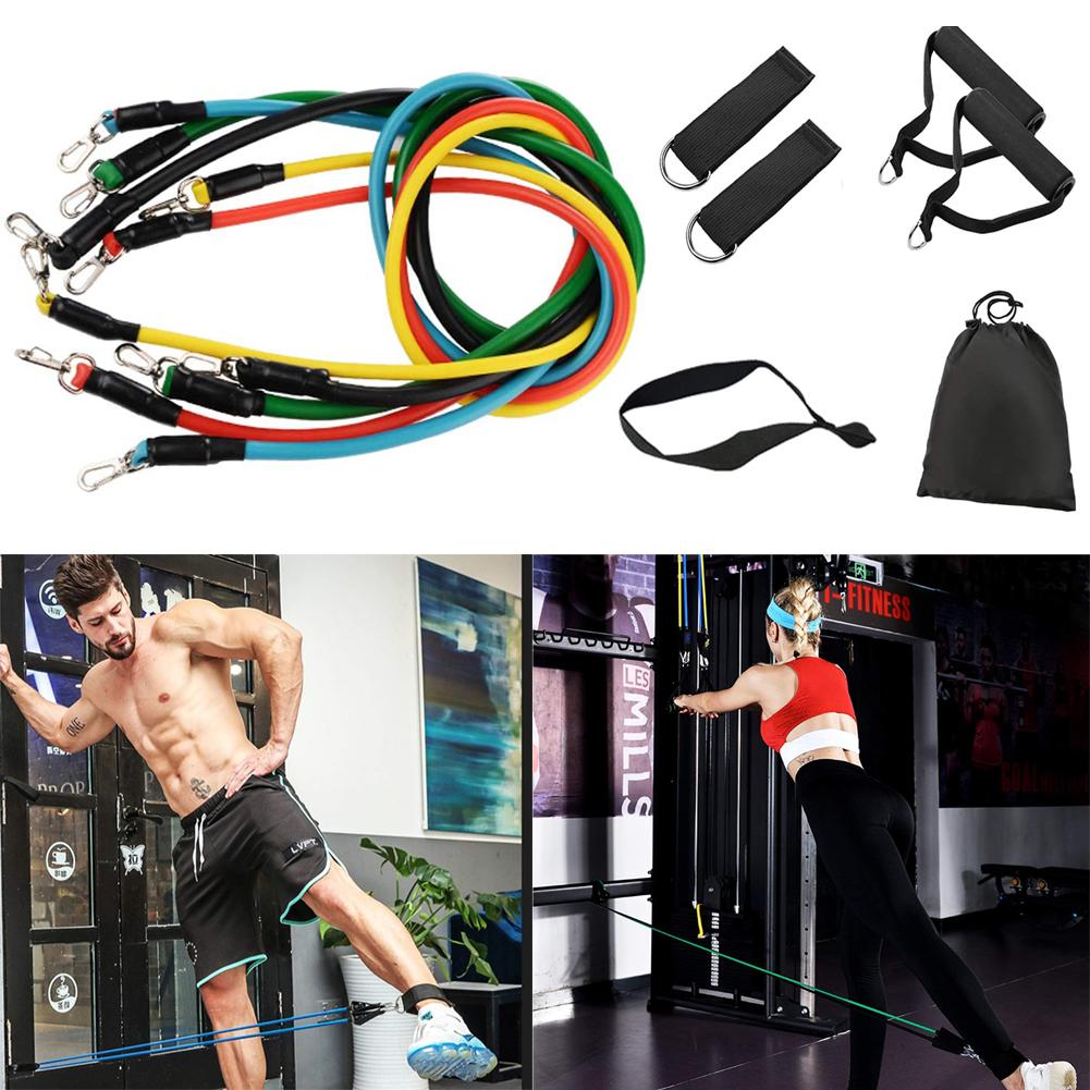11Pcs Fitness Resistance Bands Set