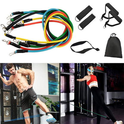 11Pcs Fitness Resistance Bands Set