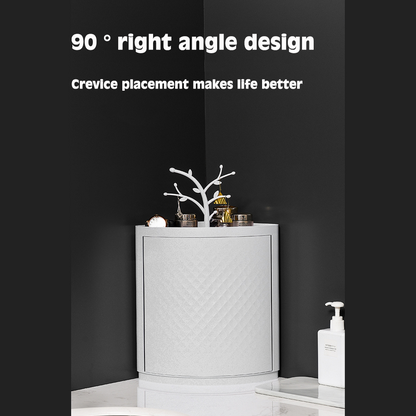 360° Rotatable Corner Bathroom Storage Organizer