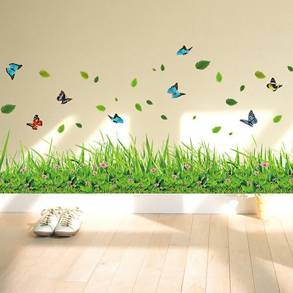 3D Green Grass PVC Wall Sticker