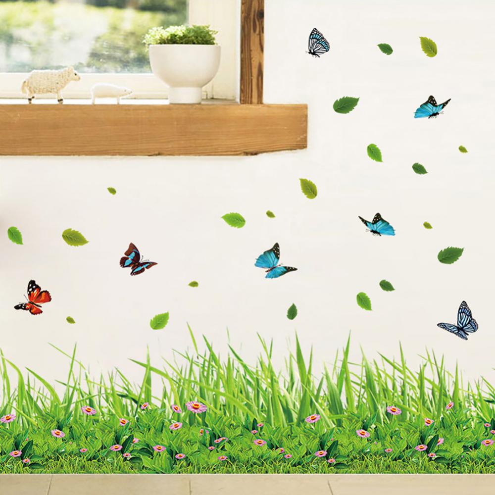 3D Green Grass PVC Wall Sticker
