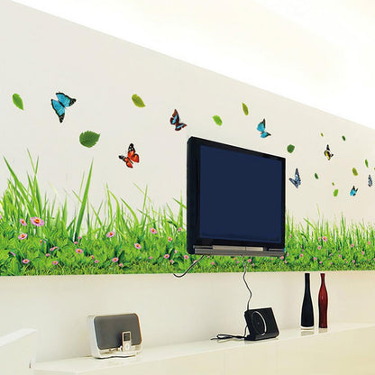 3D Green Grass PVC Wall Sticker
