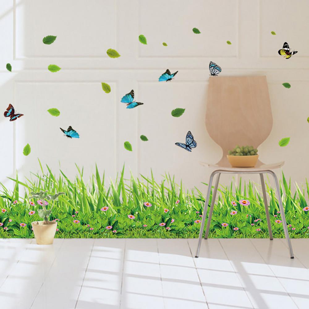 3D Green Grass PVC Wall Sticker