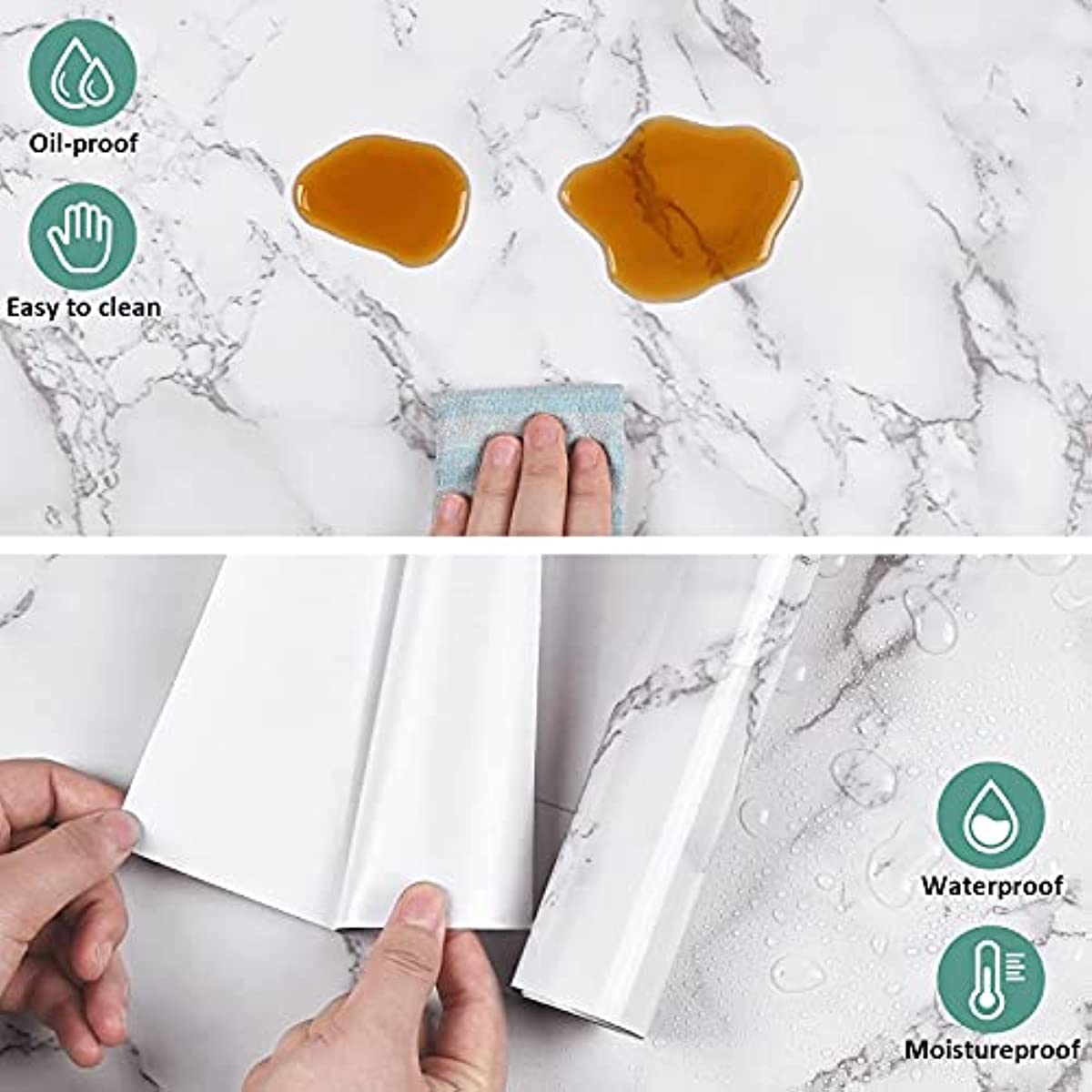 45 X 200cm 3D Gray Marble Self Adhesive Sheet