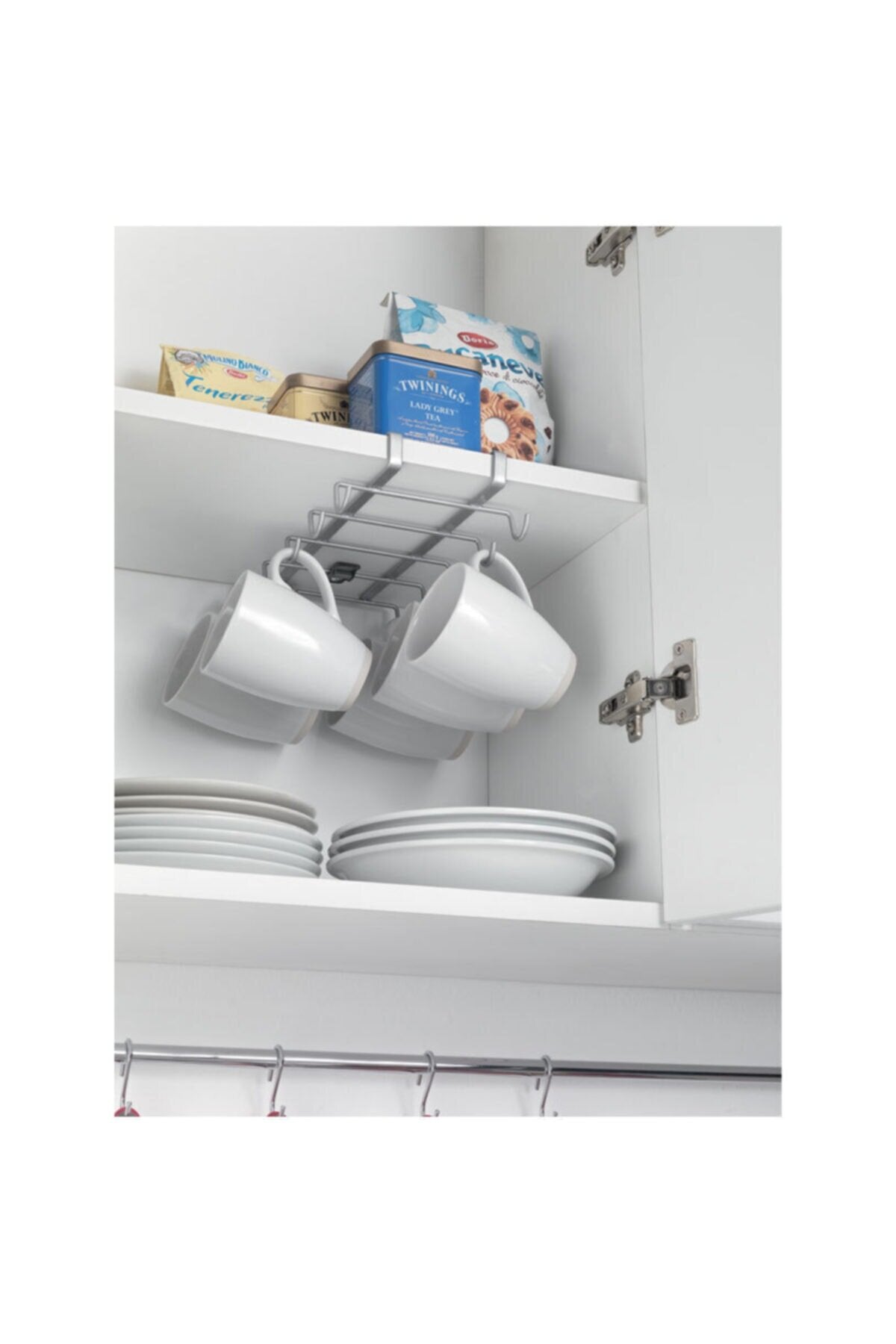 10 Hook Mug Holder Under Shelf