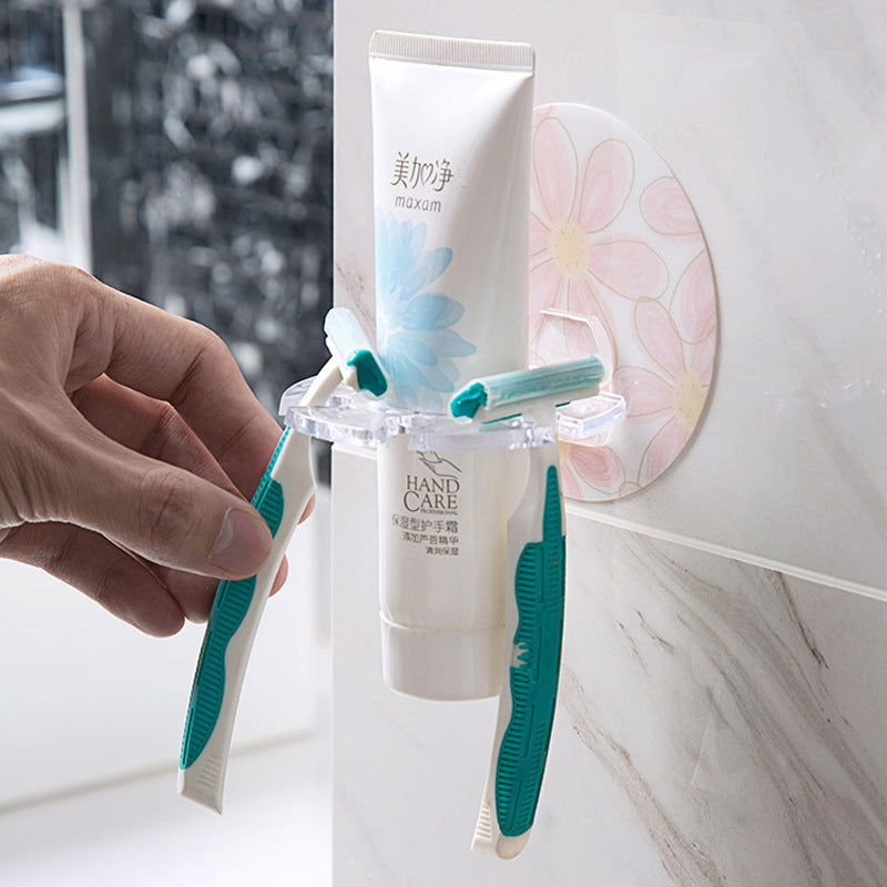 Toothbrush & Paste Holder Wall-Mounted Round Shape