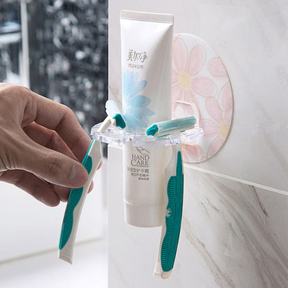 Toothbrush & Paste Holder Wall-Mounted Round Shape
