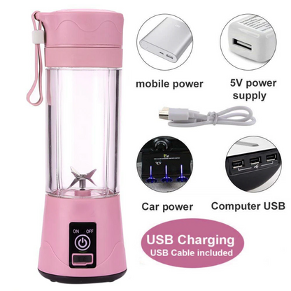 Portable Chargeable Travel Juicer Blender 6 Blade