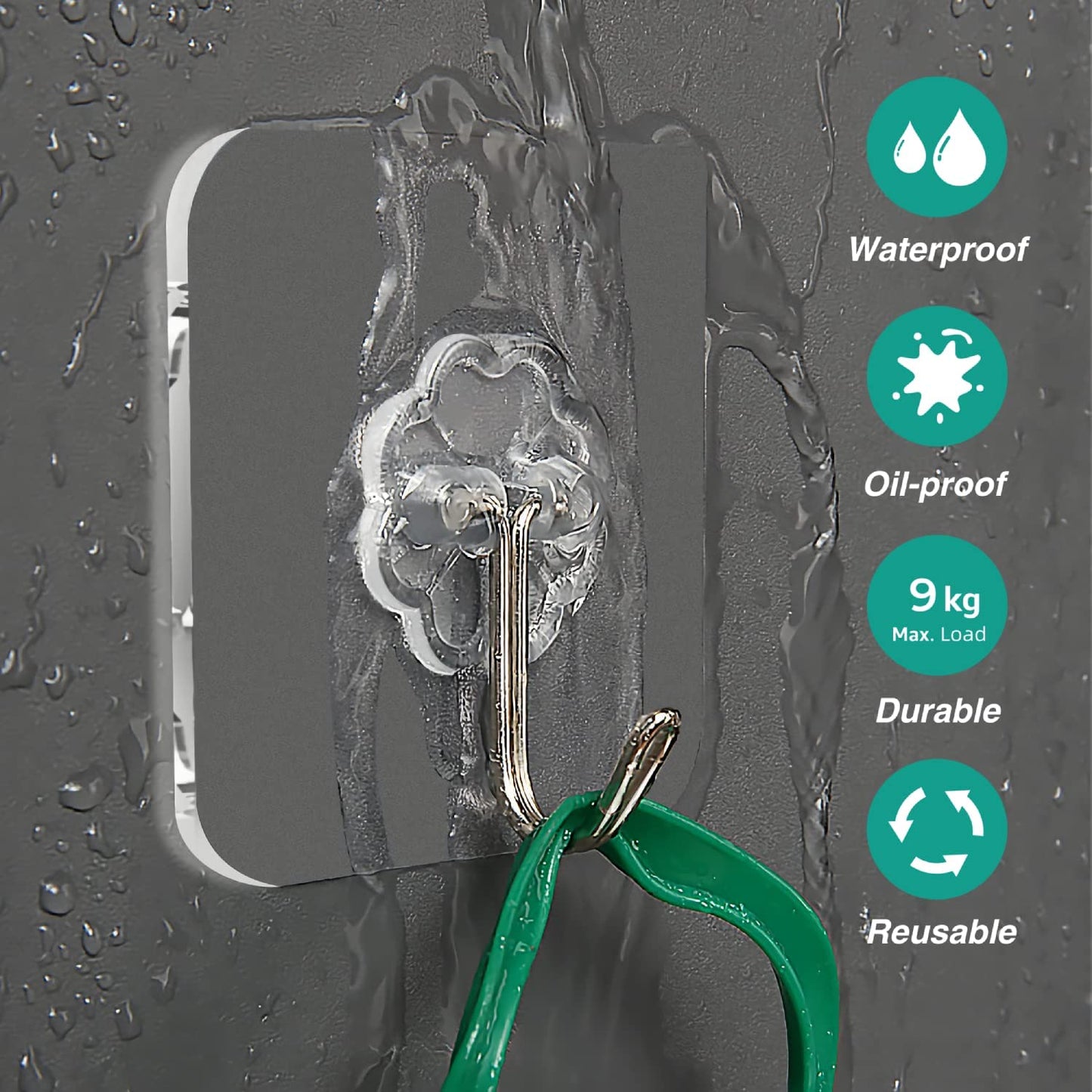 6Pcs Magic Sticky Hooks