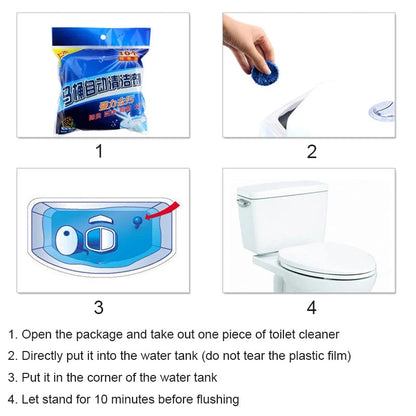 Toilet Cleaner Flush Tablets 10Pcs