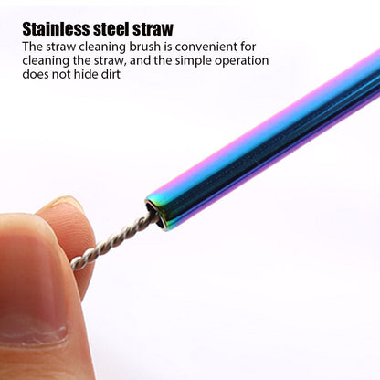 5 Pcs Steel Straws Set Reusable