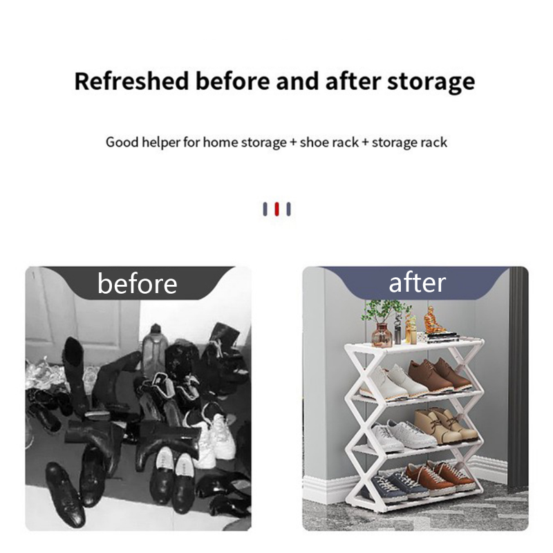 4 Layer Folding Shoe Rack Organizer