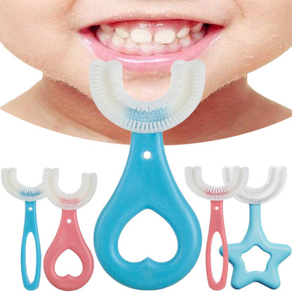 Silicone Baby Toothbrush U Shaped 360 Degree