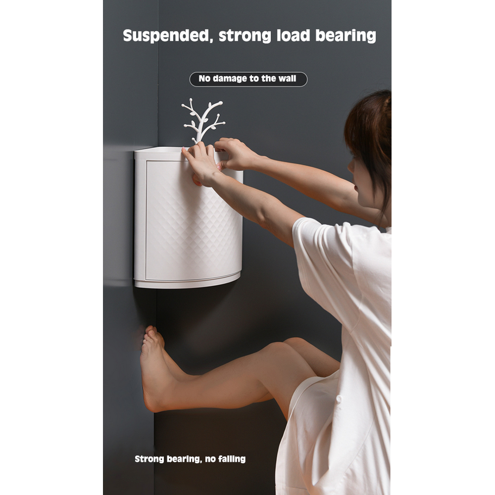 360° Rotatable Corner Bathroom Storage Organizer