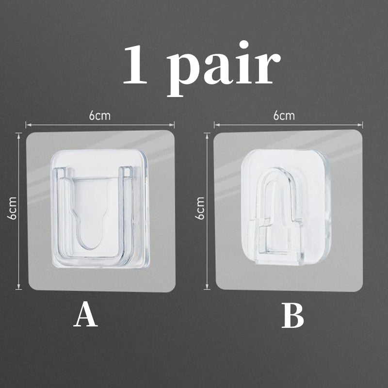 6 Pcs Double Sided Hooks Adhesive Wall Hanger