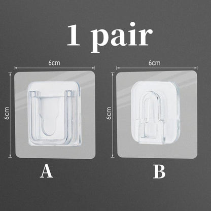 6 Pcs Double Sided Hooks Adhesive Wall Hanger