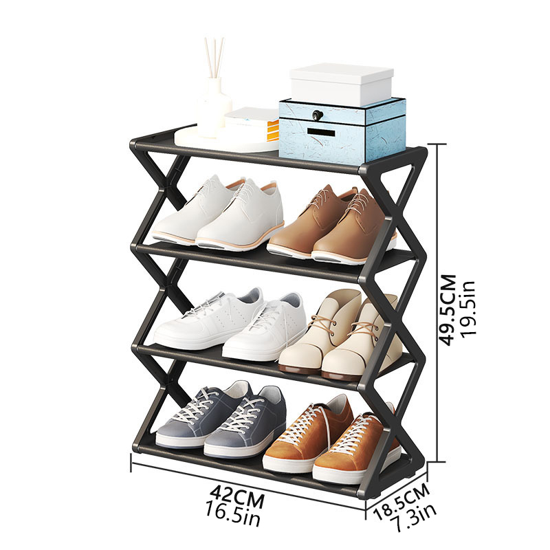 4 Layer Folding Shoe Rack Organizer