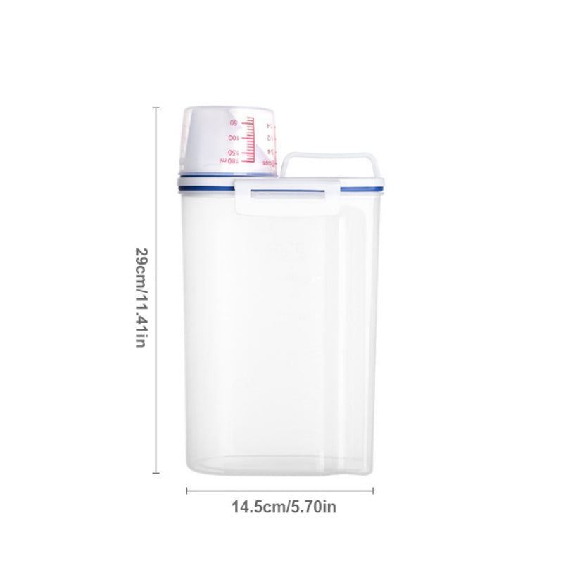 Grain Cereal Jar With Measuring Cup Premium