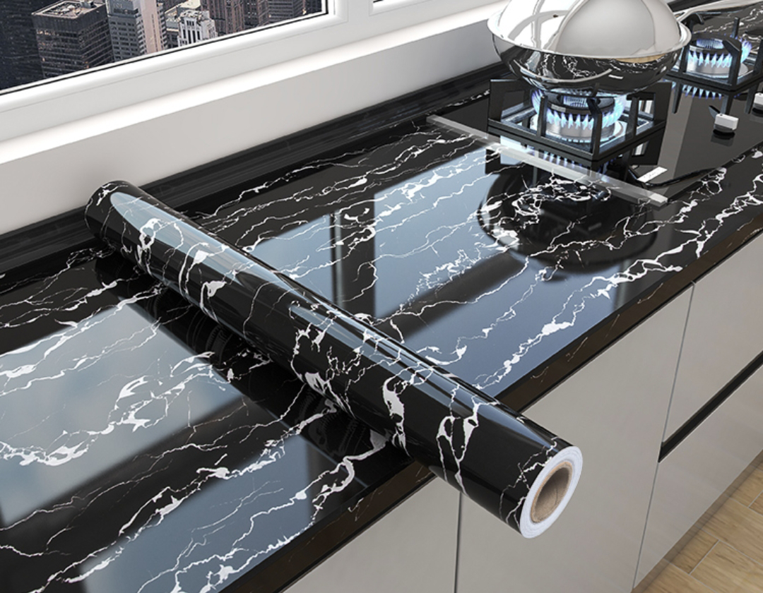 45 X 200cm 3D Gray Marble Self Adhesive Sheet