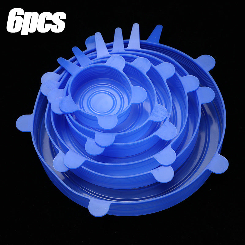 6 Pcs Silicone Covers Lid - Airtight Bowl Cover Lid